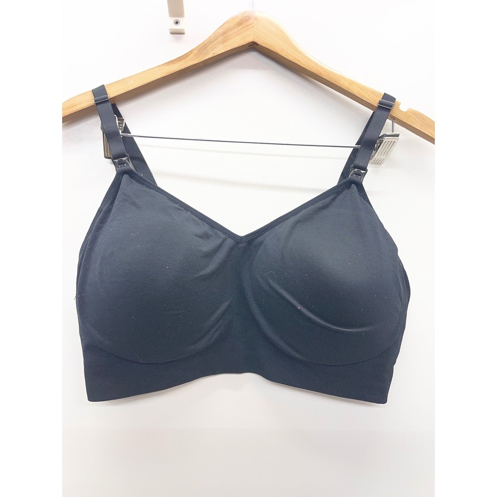 Auden Women Black Nursing Bra Seamless Lightly Lined Wireless XL 023013996